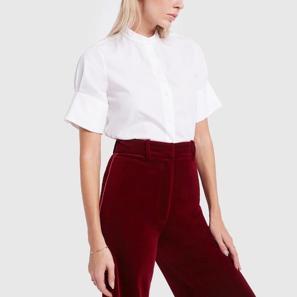 G. Label / White Short Sleeve Blouse / Size 0 - Picture 3 of 9